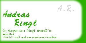 andras ringl business card